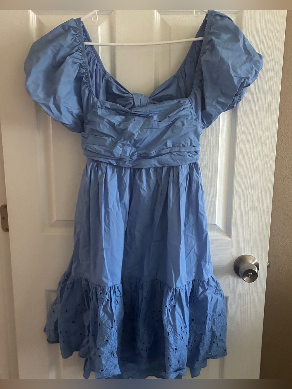 En Saison Juliet Bow Back Babydoll Dress, Size Large